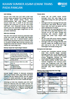 Cover of Trans fatty acid in Indonesia study result