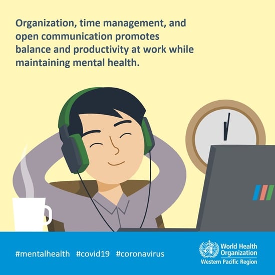 Graphic on mental health & COVID-19 at work